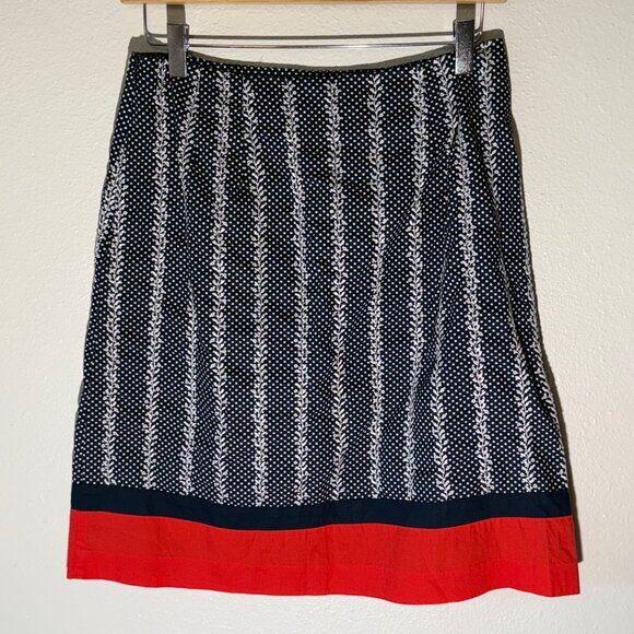 Talbots Petites Red White Blue A Line Skirt Size‎ 6P - Picture 4 of 6